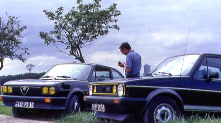 Une Alfasud TI et une Golf GTI En 1978