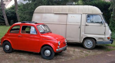 Fiat 500 et Renault Estafette