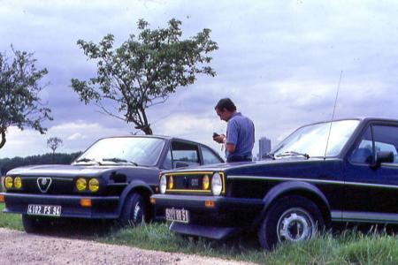 Voiture de collection « Une Alfasud TI et une Golf GTI En 1978 »